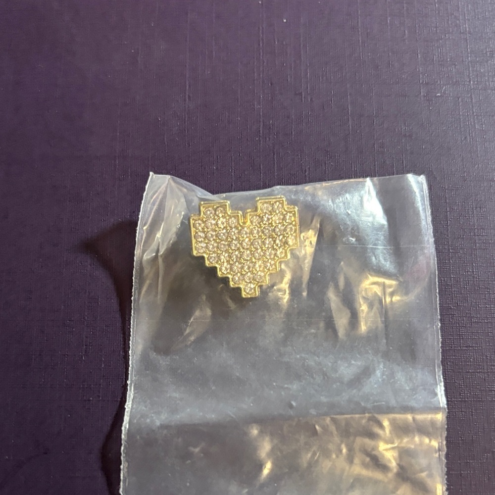 Gold Heart Shaped Brooch